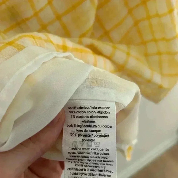 TOMMY HILFIGER  plaid off the shoulder ruffle top blouse Ralph Lauren j crew - Picture 8 of 8